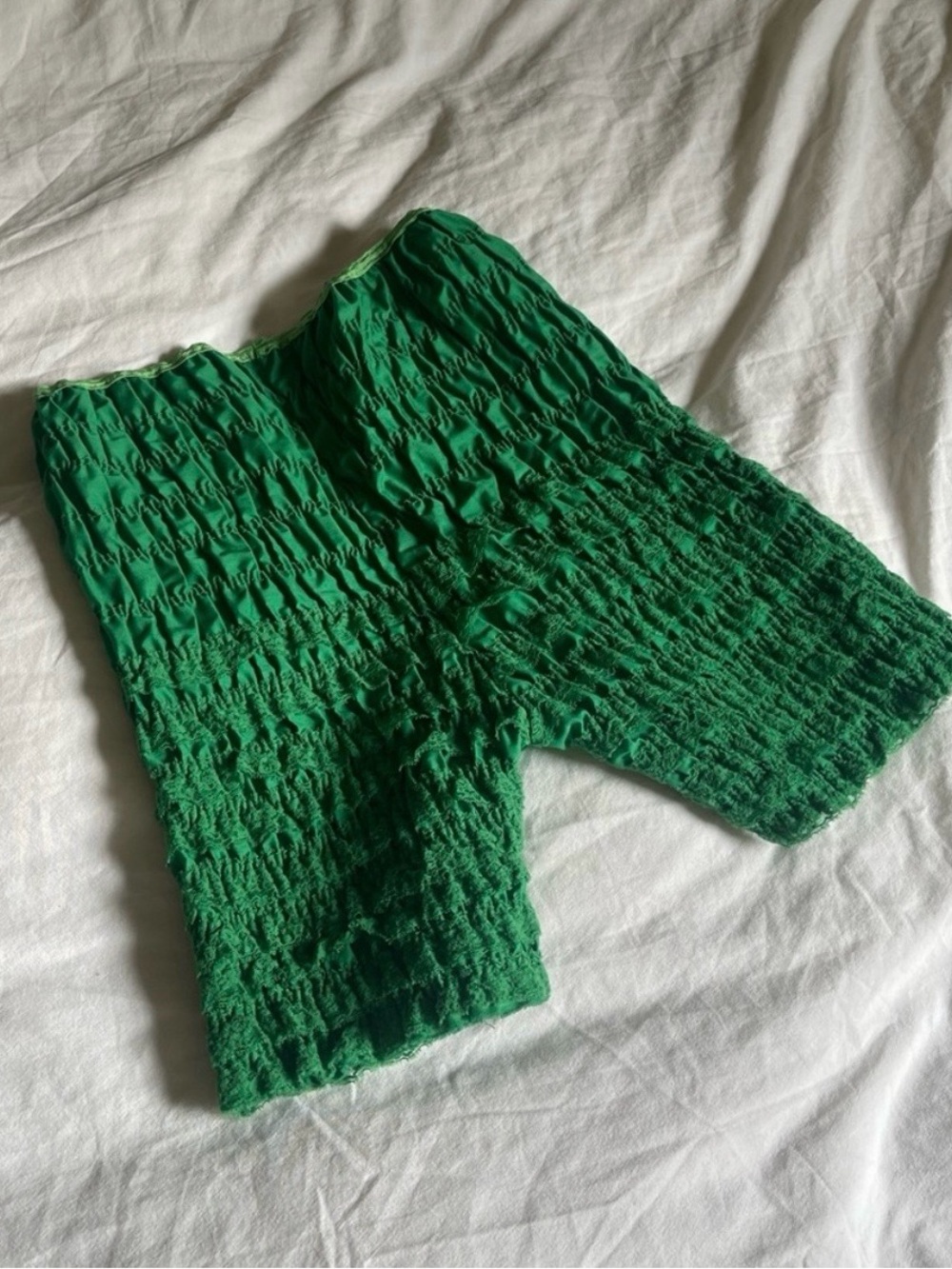 Vintage Green Ruffle Bloomer Shorts